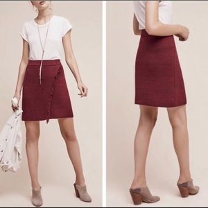 Anthropologie Maeve Fringed Arnhem Sweater Skirt S